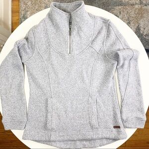 Roots 1/4 Zip Fleece Pullover Gray Women’s Size Medium